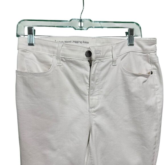 Talbots Flawless White High-Waist Jegging Ankle Jeans | Size 6 Slim Fit Stretch - Picture 4 of 7